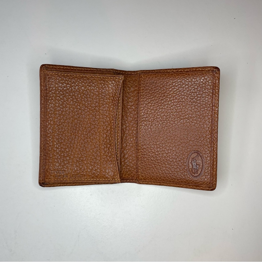 Polo by Ralph Lauren 3-Pocket Small Leather Wallet Brown